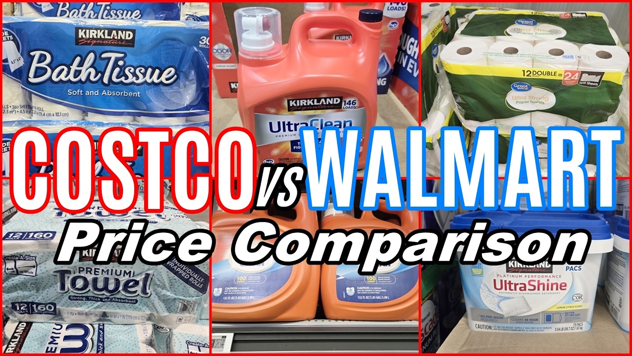 Costco vs Walmart Prices 2026 | Toilet Paper, Paper Towels, Laundry & Dishwasher Detergents, Wipes