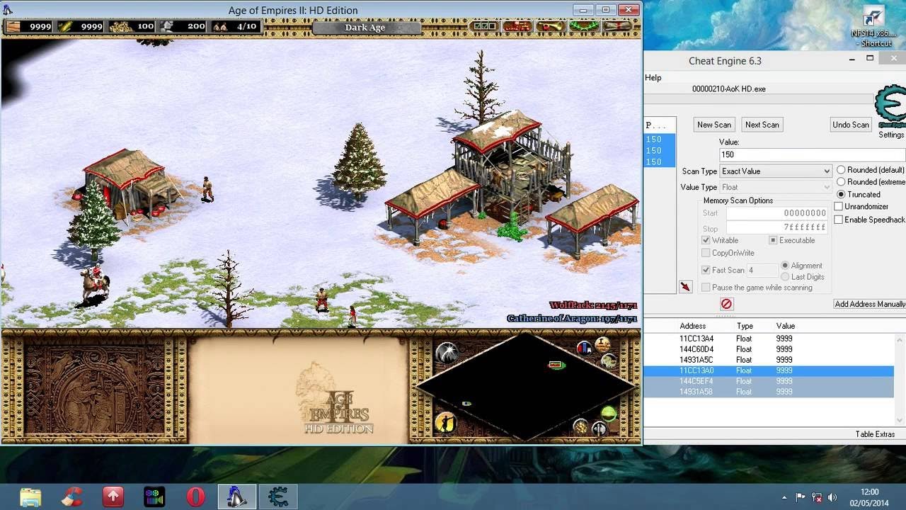 How to use Cheat Engine on Age Of Empire II