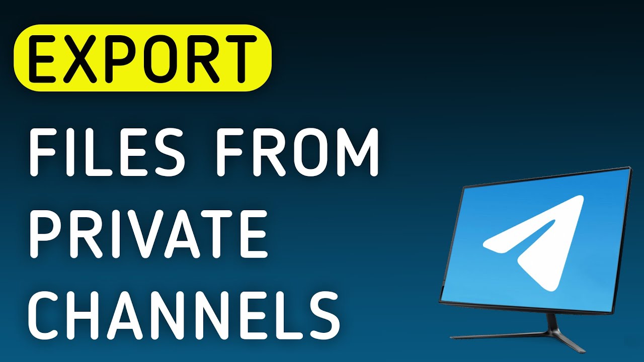 How To Export Files From Private Channels On Telegram App On PC (New Update)