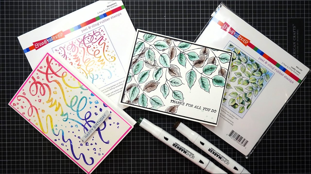 Spellbinders Stampendous Beautiful Background Stamps Collection Review Tutorial! Two Easy Cards!