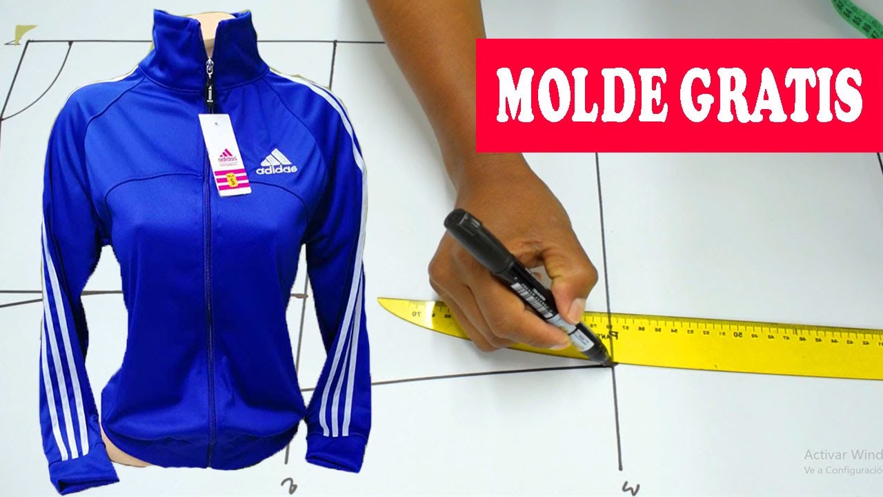 MOLDE PATRON DE CHAQUETA TIPO ADIDAS PARA DAMA|Tips De Confección