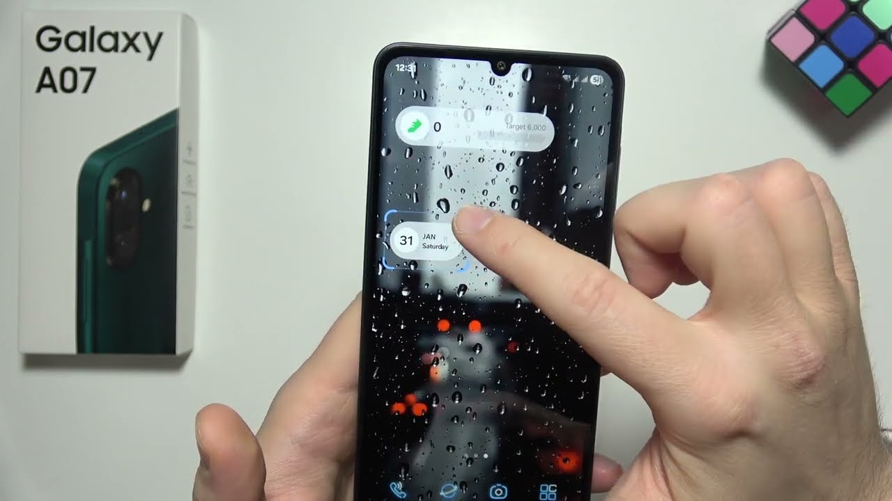 Samsung A07: Как изменить размер виджета