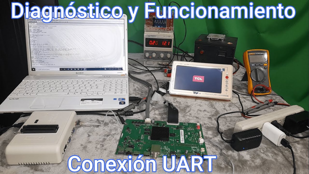 Diagnóstico y Funcionamiento Mediante Conexión UART, con RT809H, TV160, Osciloscopio y Tester Flucke