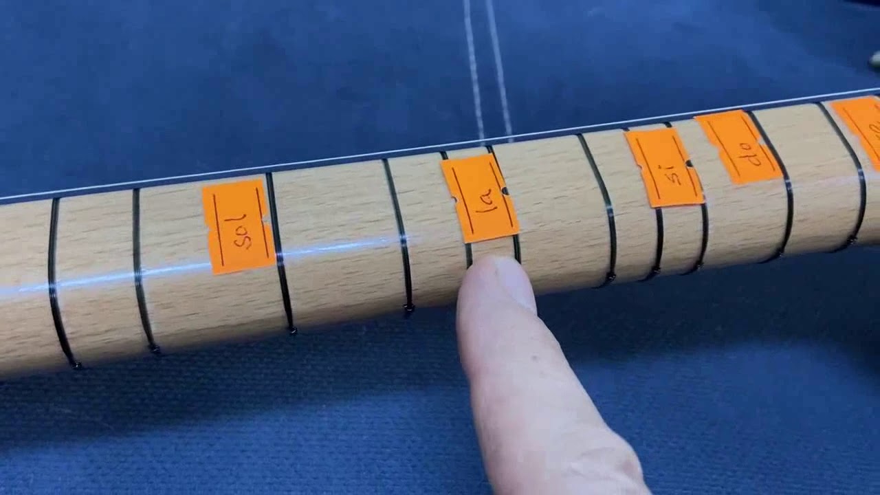 bağlama sapında temel nota yerleri (uzun sap alt teller--kısa sap üst teller)