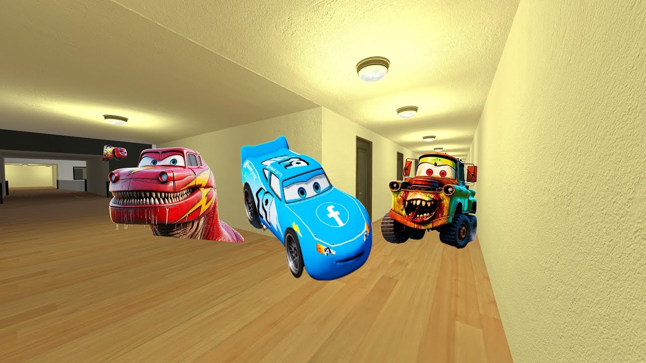McQueen Fb ,mater zombie and McQueen dinosaur Nextbots Gmod