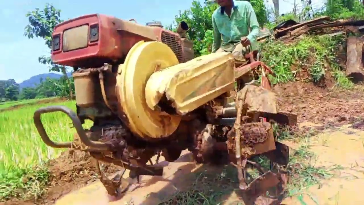 Vst power tiller machine farming on field..🥵🥵🥵