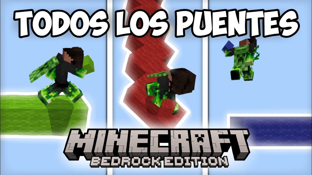 APRENDE estos PUENTES RÁPIDOS en Minecraft BEDROCK en solo 4 minutos⚡🔥