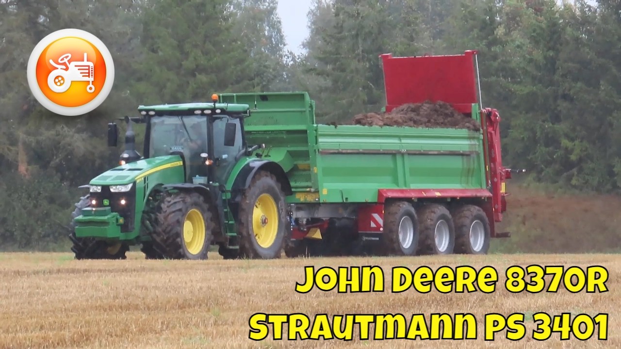 Spreading Manure 2024 | John Deere 8370R & Strautmann PS 3401