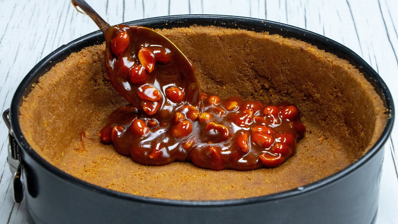 Чизкейк СНИКЕРС, БЕЗ ВЫПЕЧКИ, покорит вас своим вкусом и простым способом приготовления!