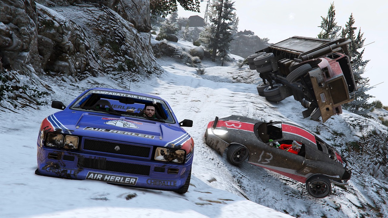 Hyperboosted Random Vehicles... With No Brakes! - GTA FiveM Cannonball