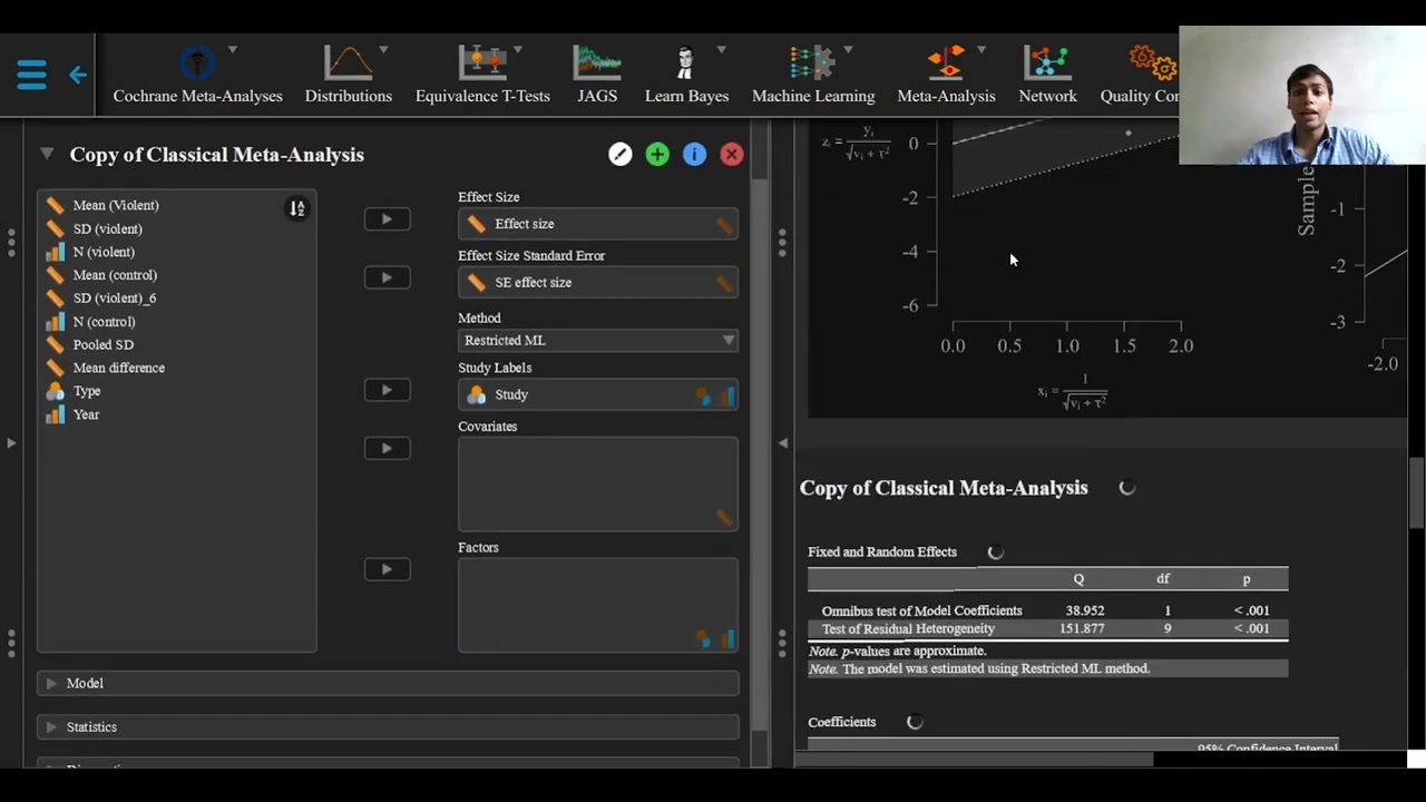 5. Meta-analysis - Meta-regression with continuous covariates and categorical factors