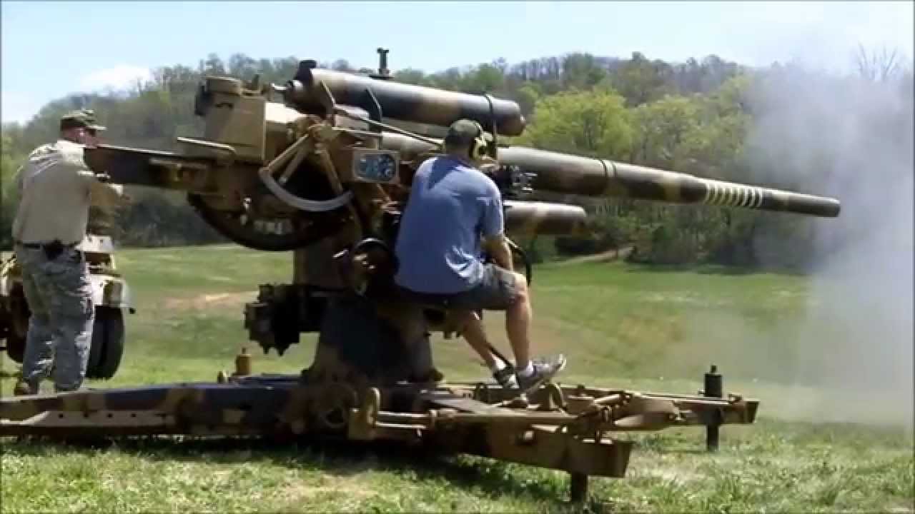 Shooting German Flak 36 88 mm