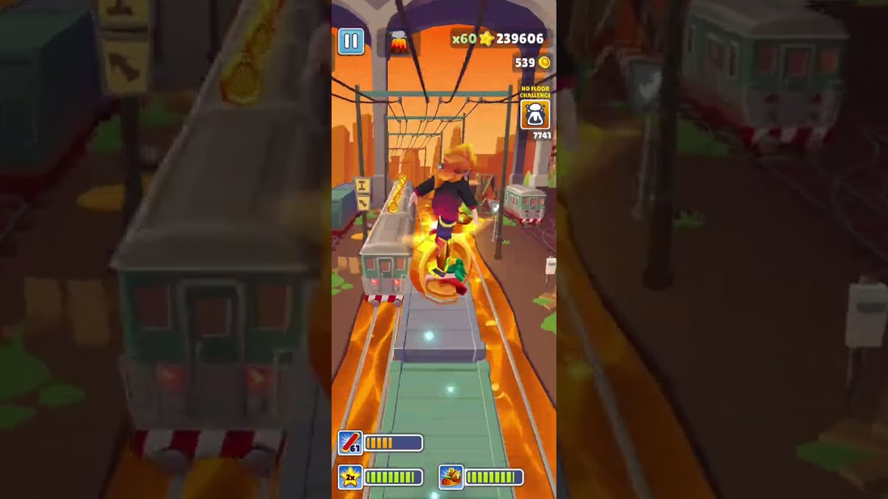 I Tried The Floor Is Lava Challenge (Insane Run 🔥♥️ #subwaysurfers #thethakurgaming  #viralvideo 