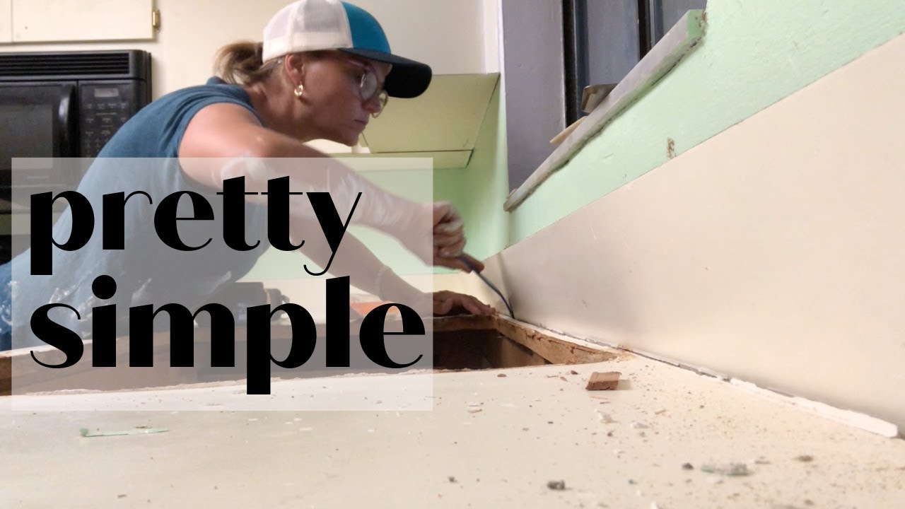 How to remove a laminate or formica backsplash to prepare for epoxy counters and backsplash tile.