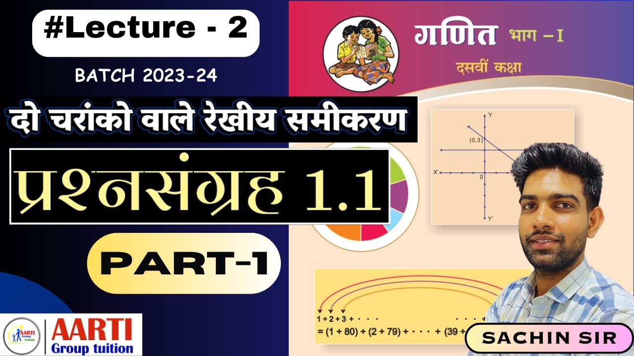 प्रश्नसंग्रह 1.1(Part 1) | दो चरांको वाले रेखीय समीकरण | 10th class maharashtra Board Hindi Medium
