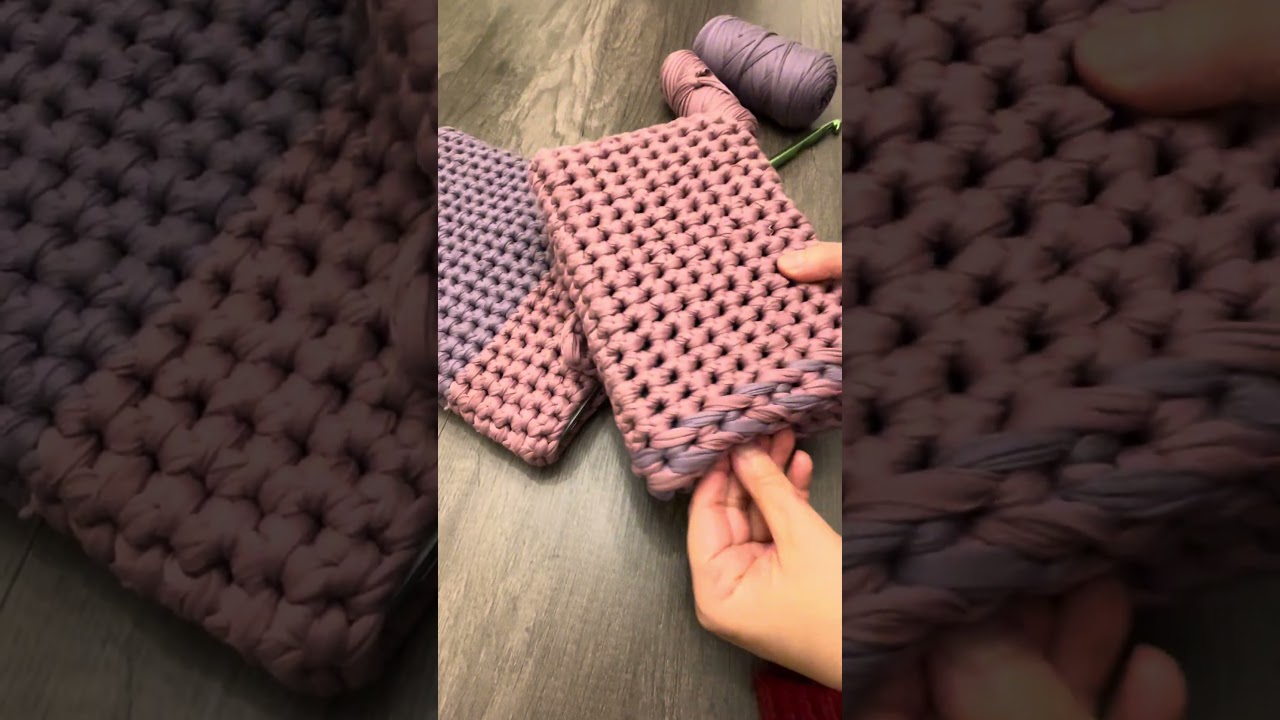 Trying thick elastic yarn for the first time ✨