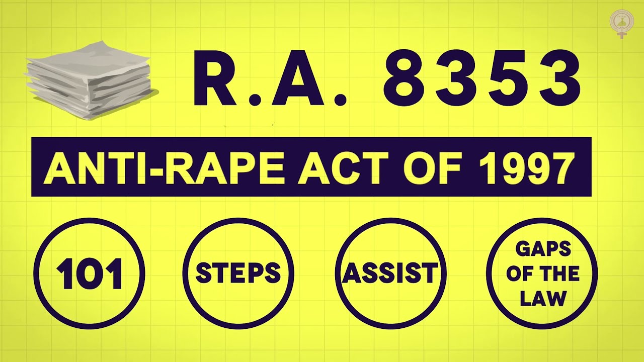 Anti-Rape Act of 1997 or R.A. 8353 (Part 4/4): Anti-Rape Law in Practice
