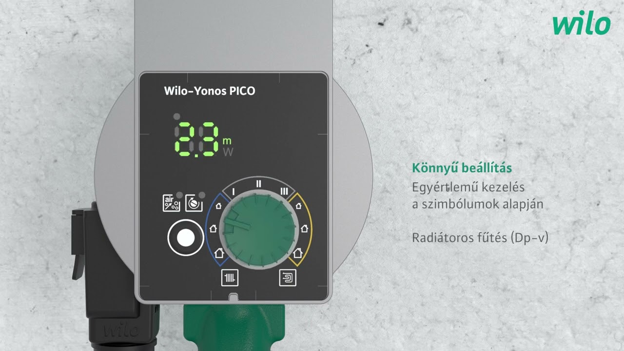 Wilo Yonos PICO fűtési keringető szivattyú - Még magasabb komfort, még kisebb energiafogyasztás!