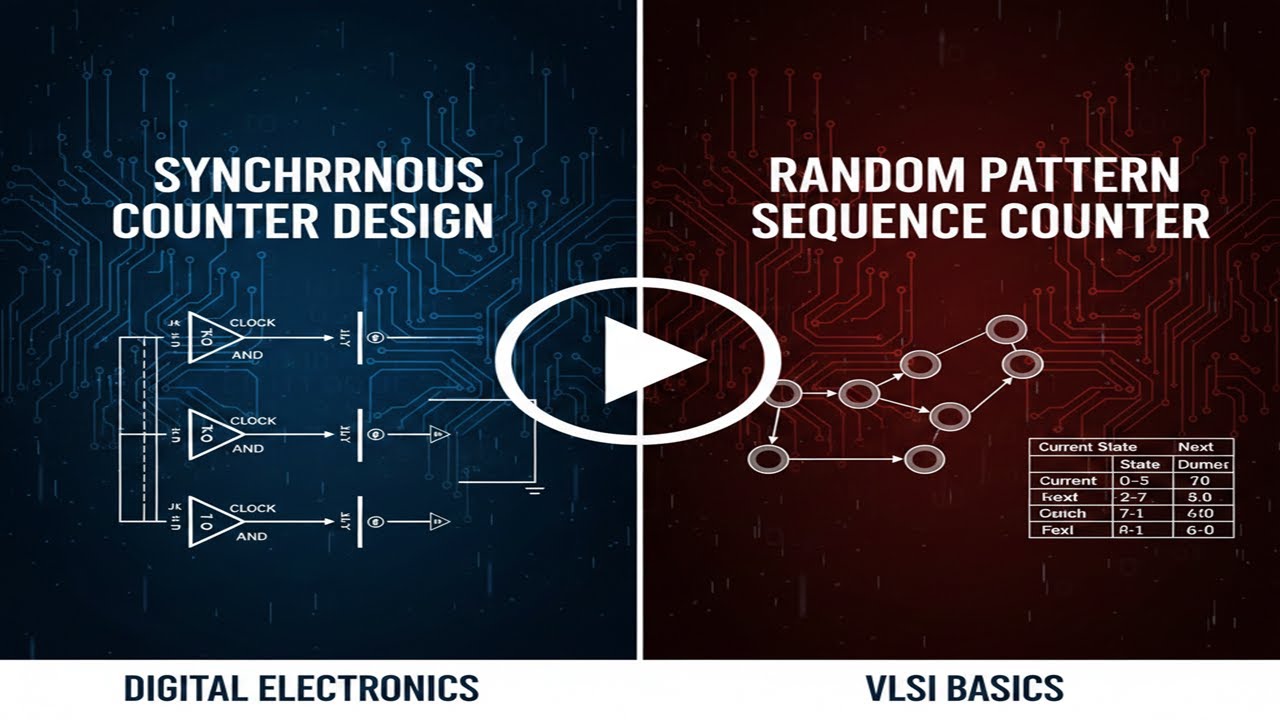 Synchronous Counter Design & Random Pattern Sequence Counter | Digital Electronics | VLSI Basics