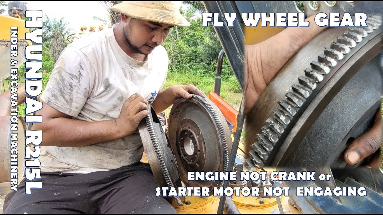 HOW TO CHANGED THE FLY WHEEL RING GEAR ON EXCAVATOR | HYUNDAI R215L | TATA HITACHI | SANY | XCMG
