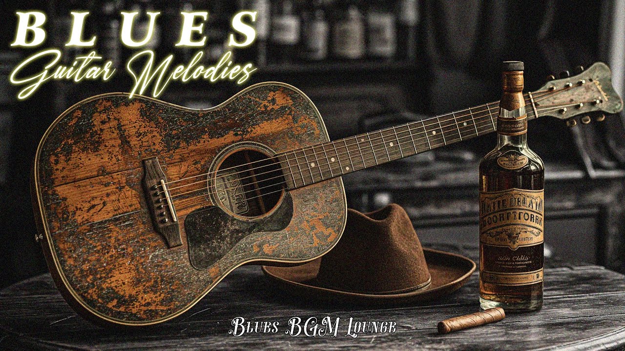 Blues Guitar & Whiskey Nights 🎵 Vintage Melodies for a Soulful Heartbreak | Slow Blues Ambience 🎼