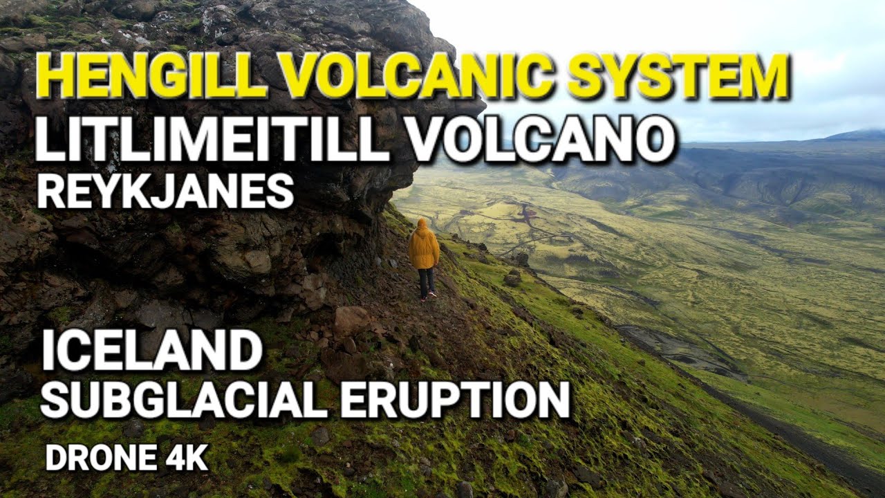 Drone explores Litlimeitill, Syrdri and Nyrdri Eldborg craters of Hengill Volcanic System, Iceland