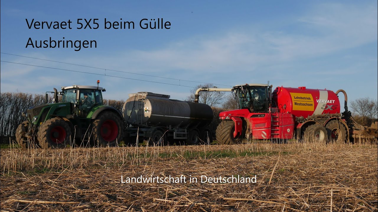 Vervaet 5X5 beim Gülle Ausbringen| Landwirtschaft in Deutschland ST. 3 FLG. 3 (4K)