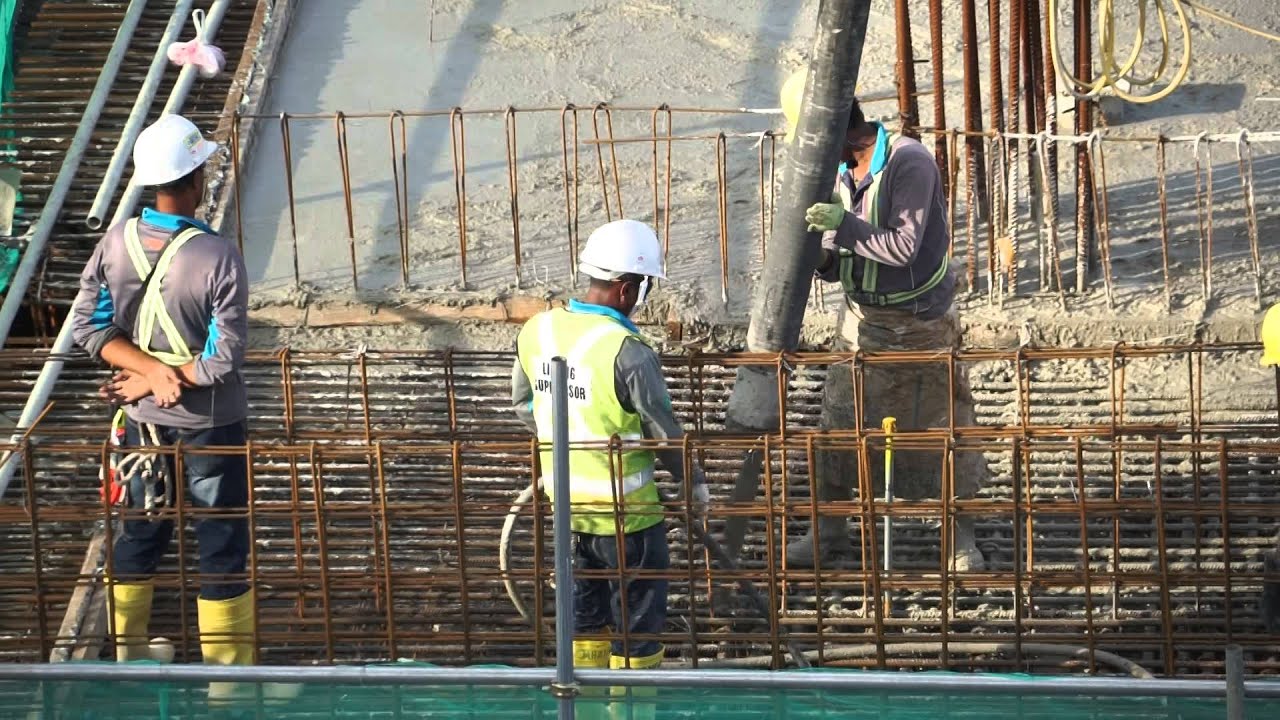 Singapore, Construction Site, Concrete Casting
