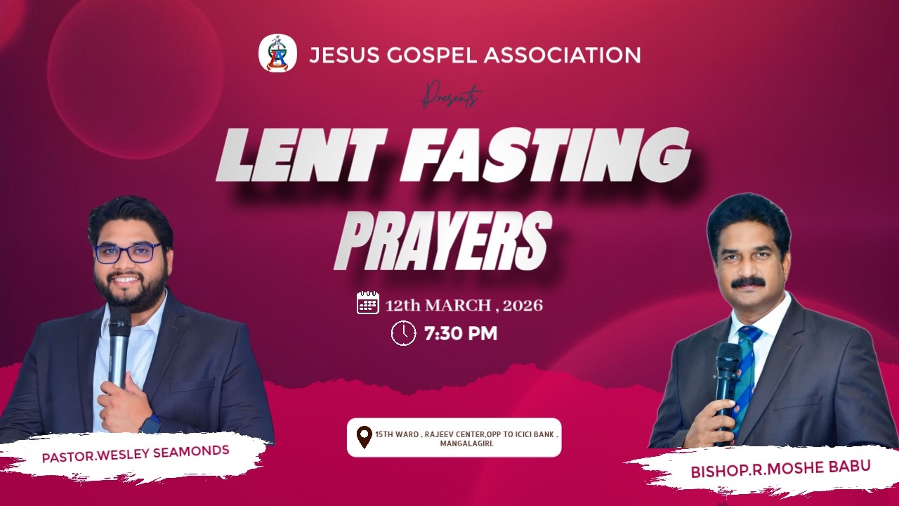 DAY - 20// LENT FASTING PRAYERS //జీసస్ గాస్పెల్ అసోసియేషన్ // 12-03-2026 //