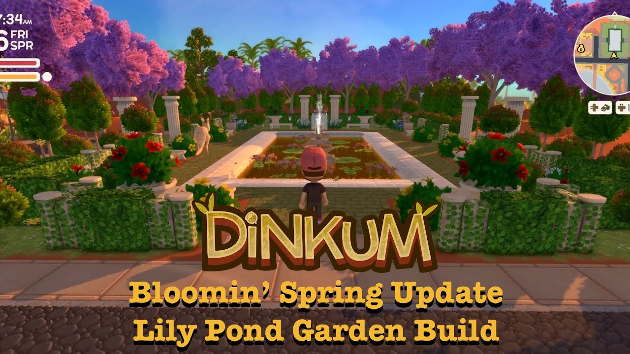 Dinkum: Давайте построим сад с прудом из лилий — обновление Bloomin' Spring