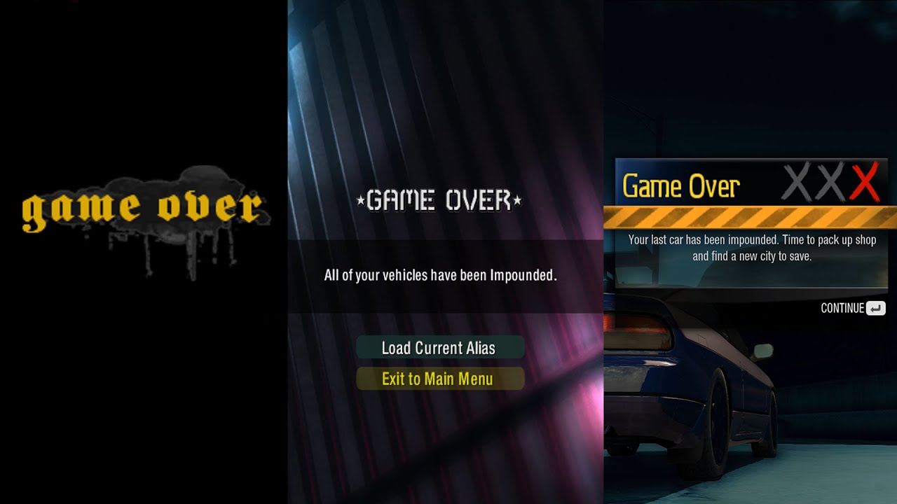 Game Over in Need for Speed Games