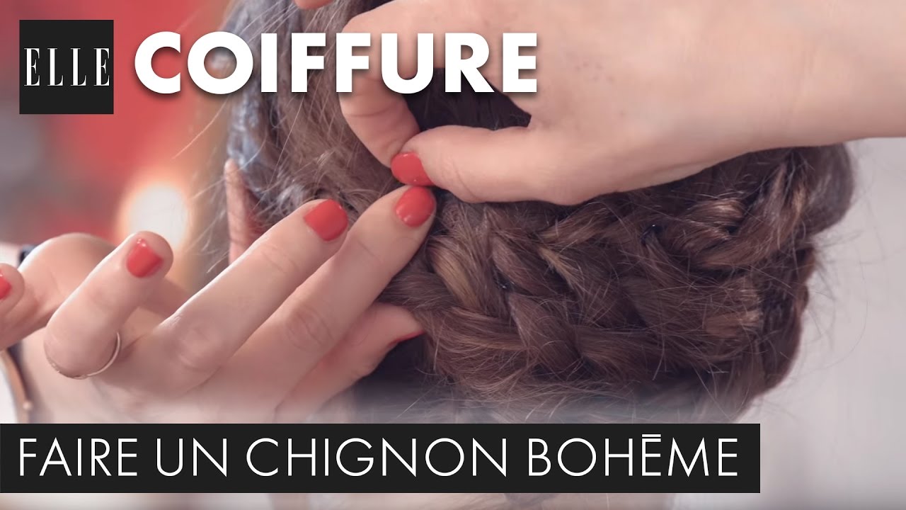 Tuto - Comment faire un chignon bohème I ELLE Coiffure
