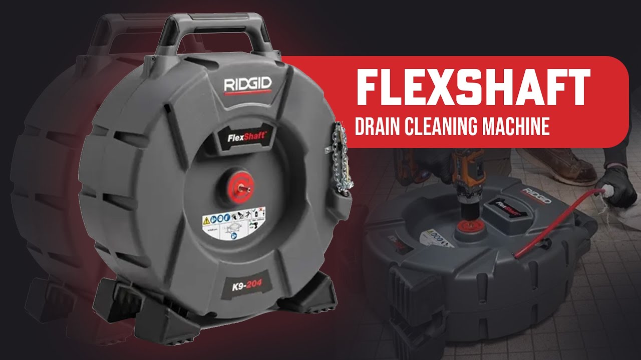 Машина для прочистки канализации Ridgid FlexShaft K9-204 длиной 70 футов, для труб 2–4 дюйма (642...