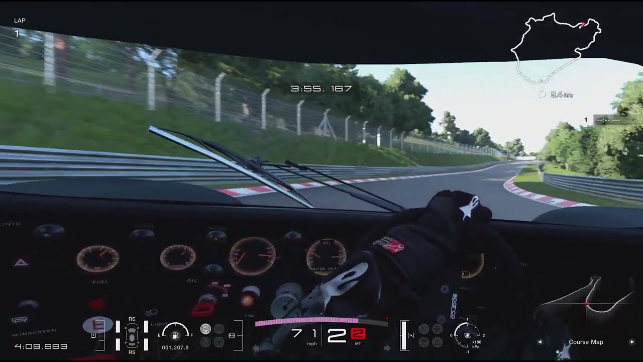 Porsche 962 Nordschleife lap no assists