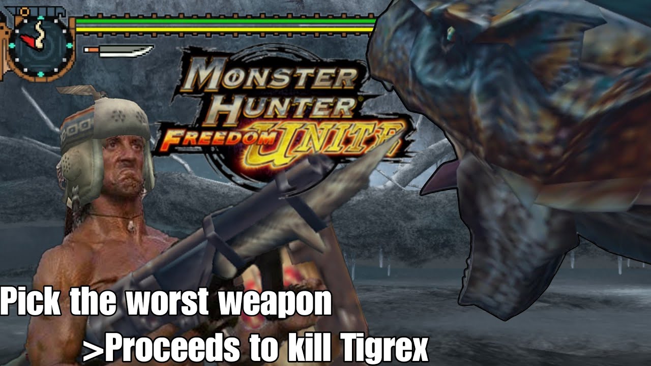 Killing Early Tigrex In MHFU Again