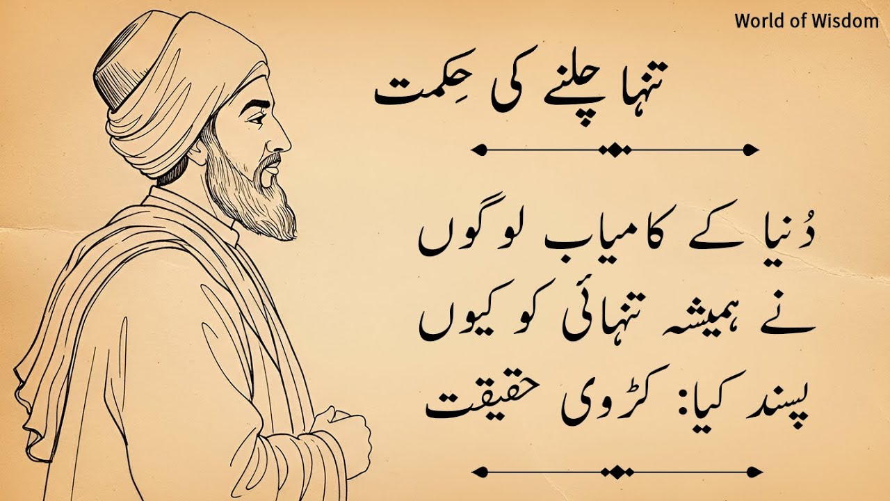Tanha Chlne Ki Hikmat | The Wisdom of Walking Alone | Tanhai Ap Ko Kese Taqatwar Banati Ha?
