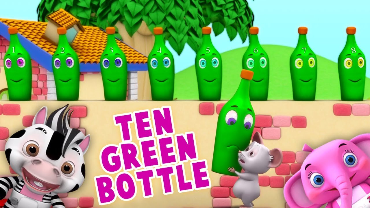 diez botella verde | canción de niños | Little Treehouse | Ten Green Bottle