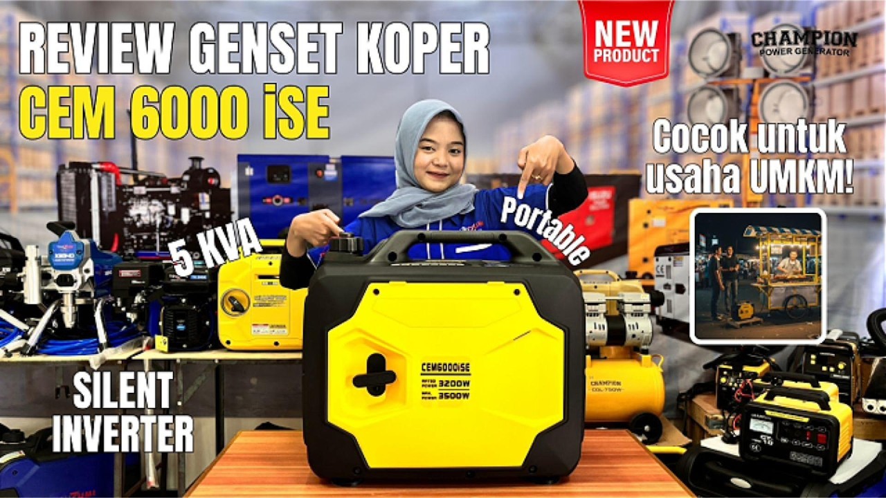 GENSET 5 KVA SE-SENYAP INI?! CEM 6000 iSE Bikin Tetangga Nggak Protes!  NEW PRODUCT | 0878-0103-0101