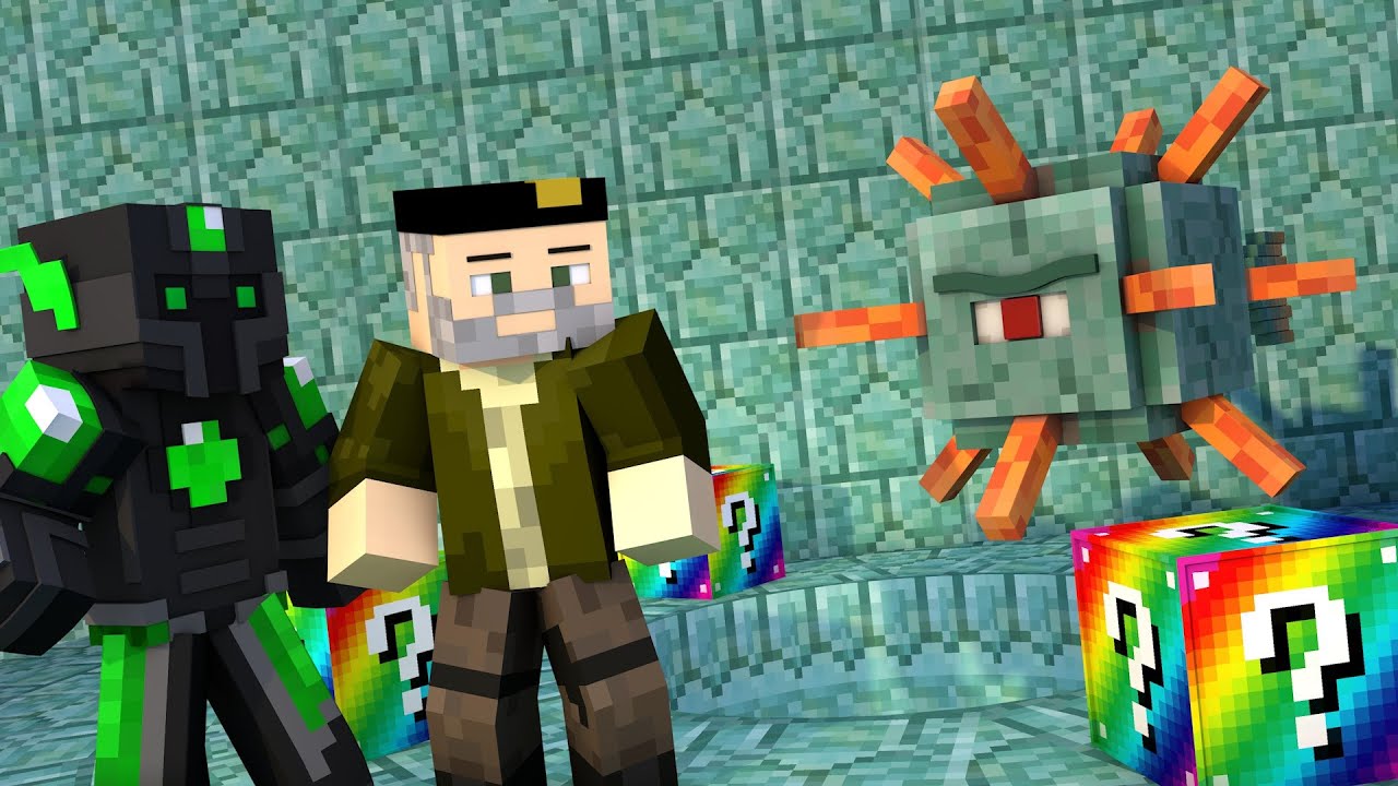Minecraft: EL JEFE  GUARDIÁN!! c/ sTaXx RAINBOW Lucky Blocks Epic Race