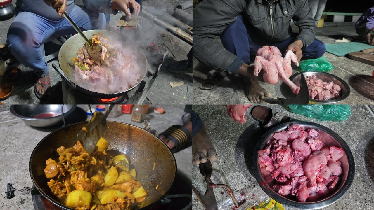 😱 Real Village Night Cooking 🌙 | Chicken & Khichuri with village friends 🍗 Rural Life Bangladesh