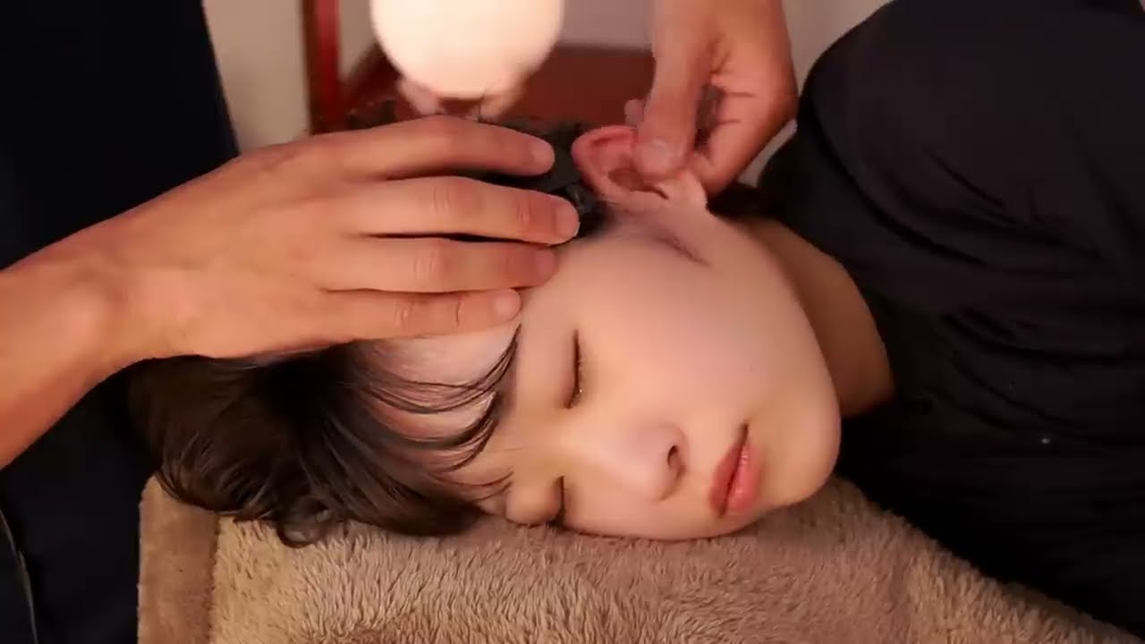 ASMR Массаж ушей и чистка ушей, чтобы все заснули