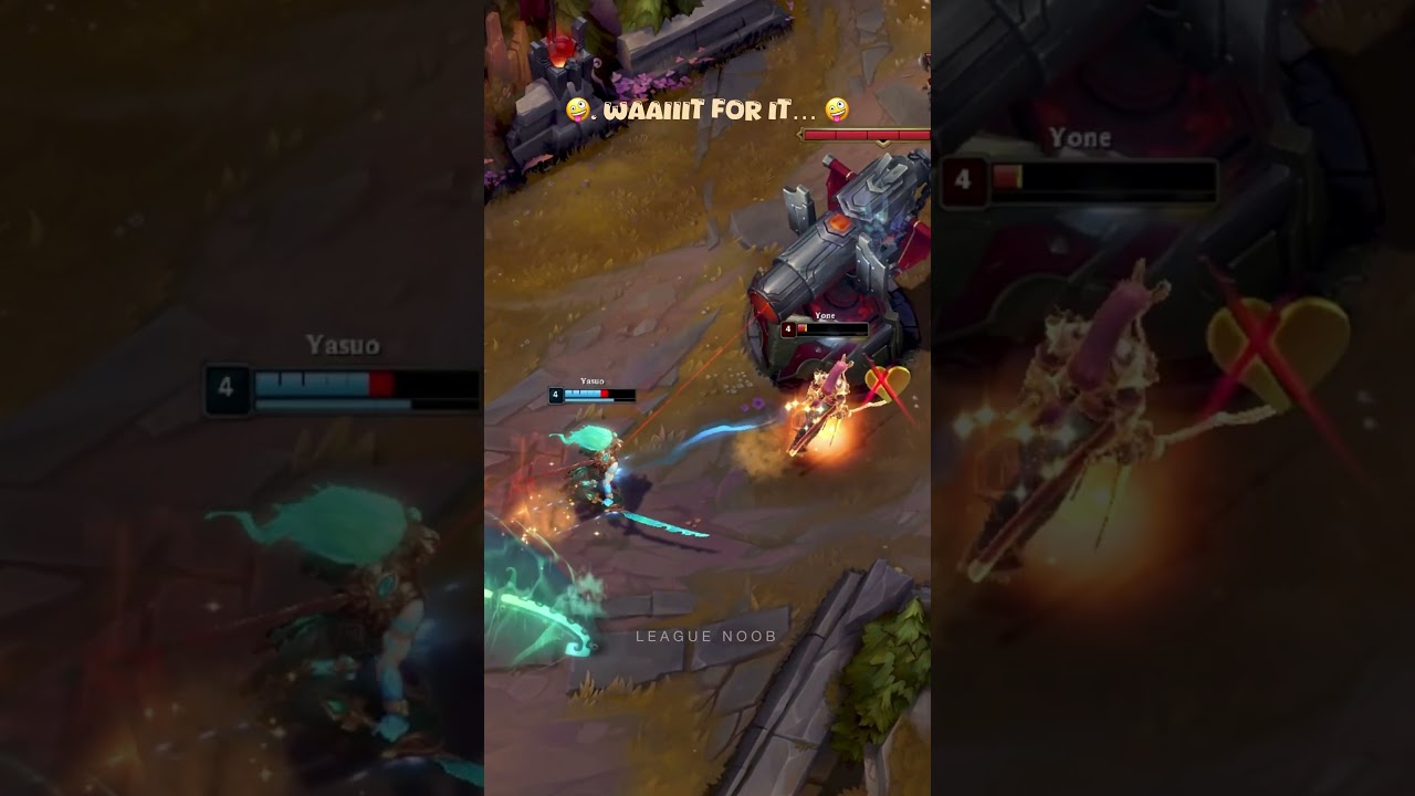 🤣Both died🤣 #yas #yone #funnyclips #lol #leagueoflegends
