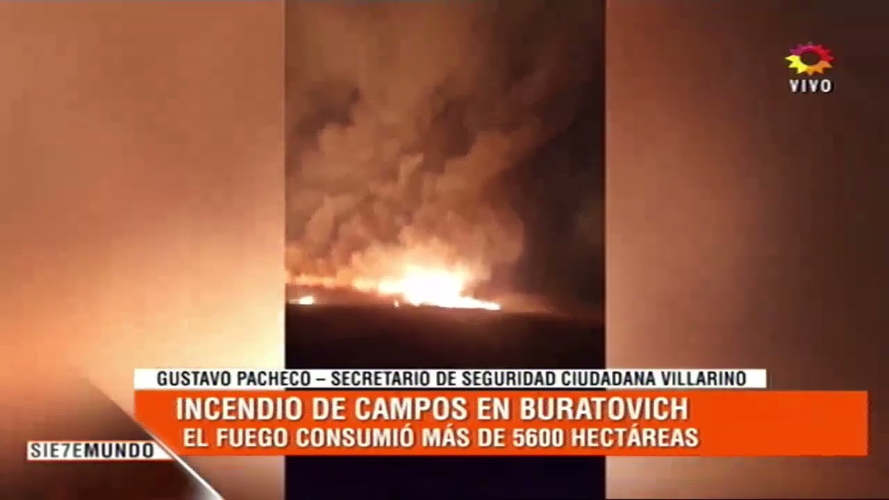 Incendio en campos de Buratovich