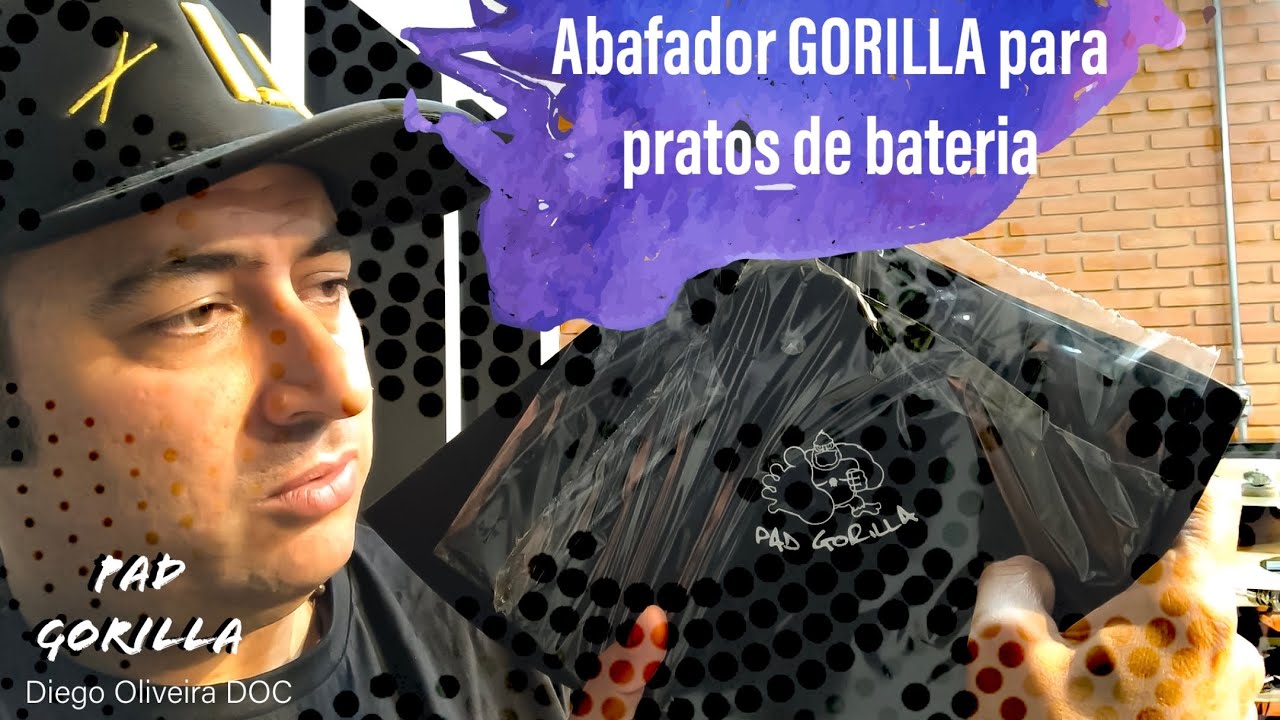 Abafador GORILLA para pratos de bateria - Diego Oliveira DOC