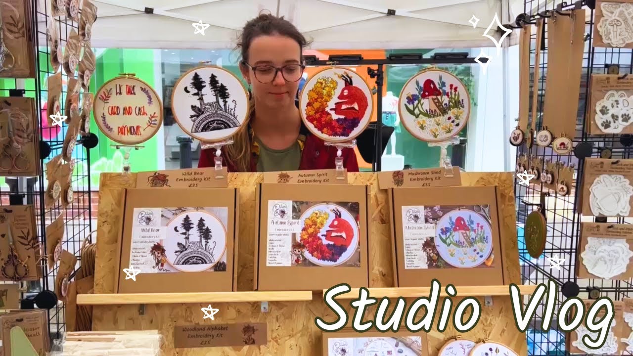 Embroidery Studio Vlog 36 ※ Manchester markets and Stick and Stitch Club 🌻