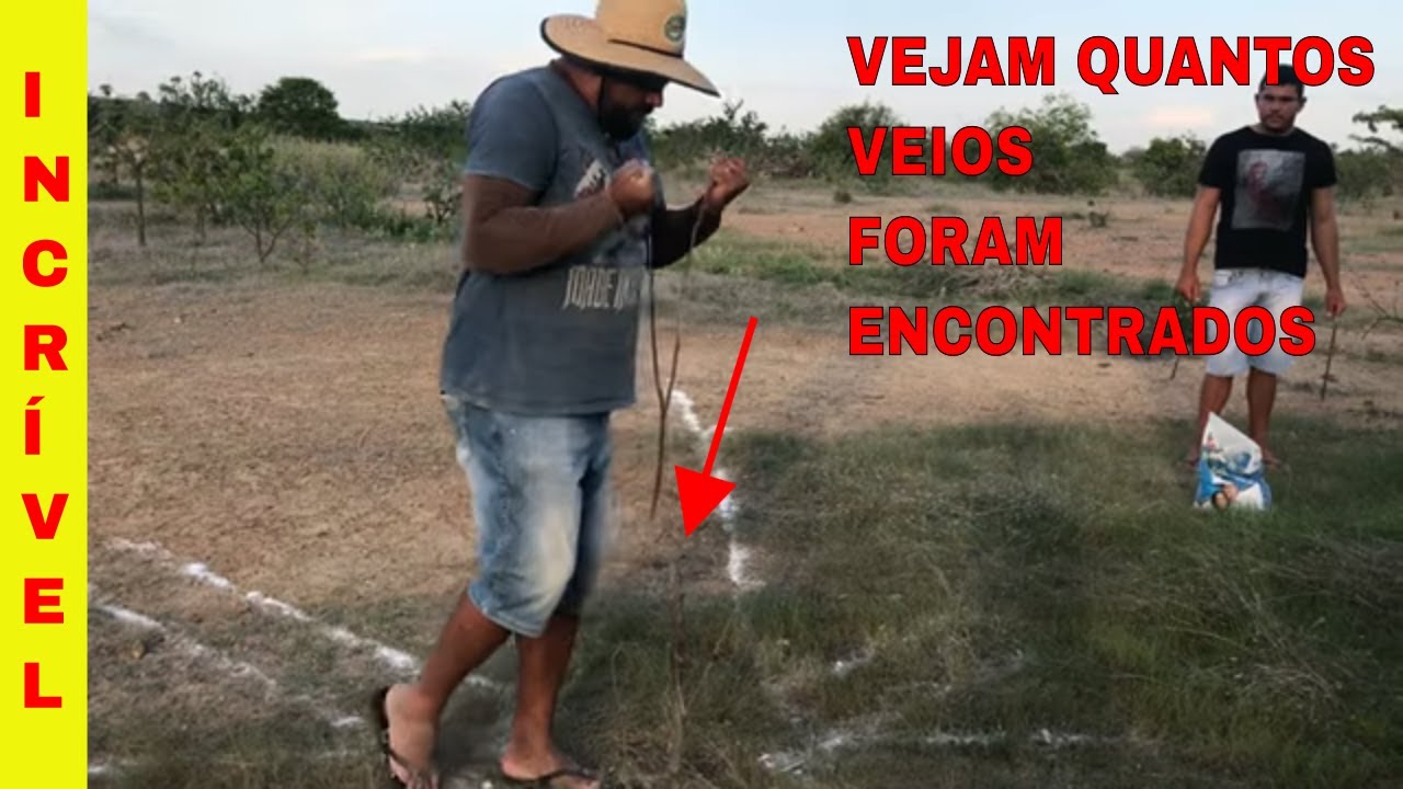 Vejam como marcar um Poço Artesiano no Cruzamento dos veios.