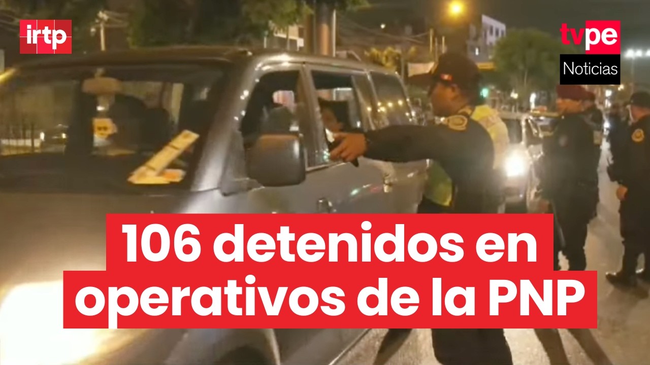 Policía detuvo a 106 personas y desarticuló 16 bandas en operativo ejecutados en la capital