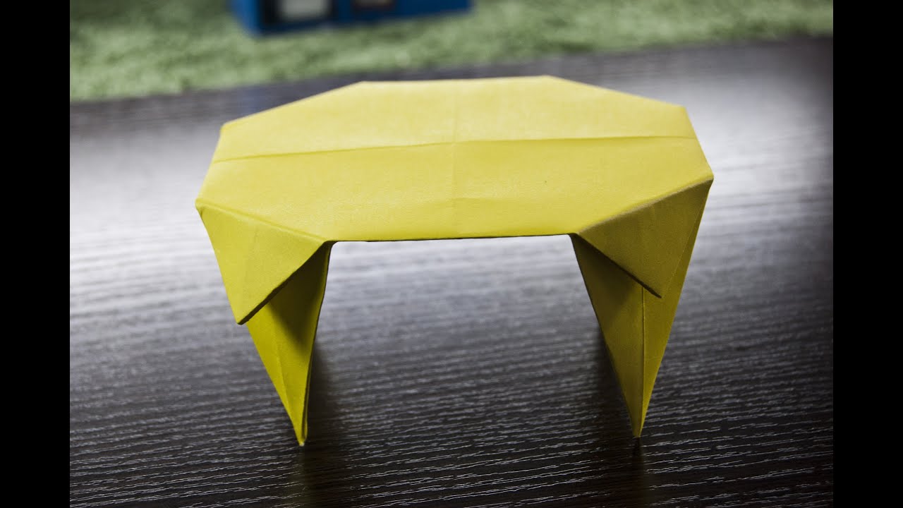 como hacer una mesa de papel facil