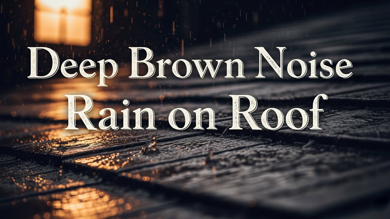 Deep Brown Noise + Rain on Roof for Sleep, Relaxation, Studying, Focus