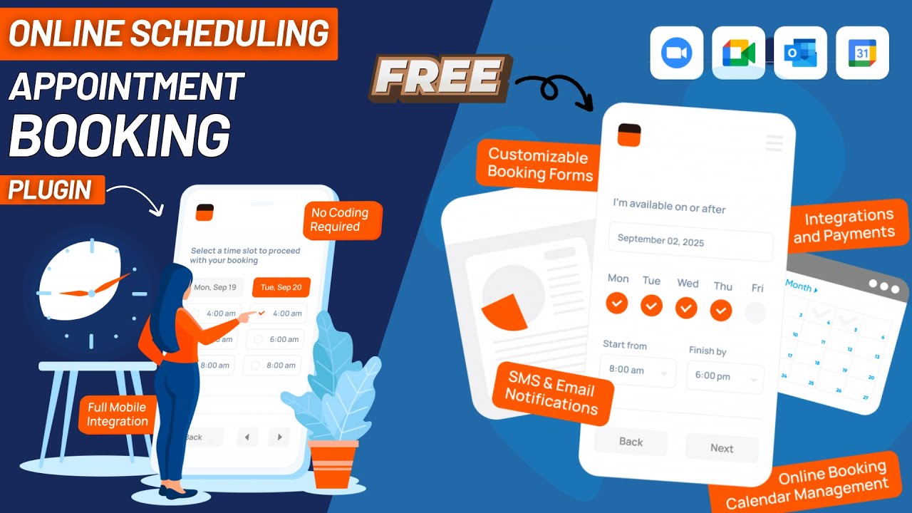 Best FREE WordPress Plugin for Online Scheduling & Appointment Booking | Easy Scheduling Setup